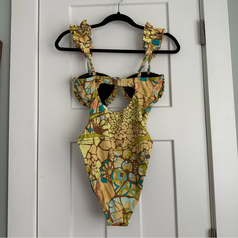 Andrea Iyamah Kuji One-Piece Swimsuit Removable Straps Mosaic Print NEW with tag - Picture 3 of 7